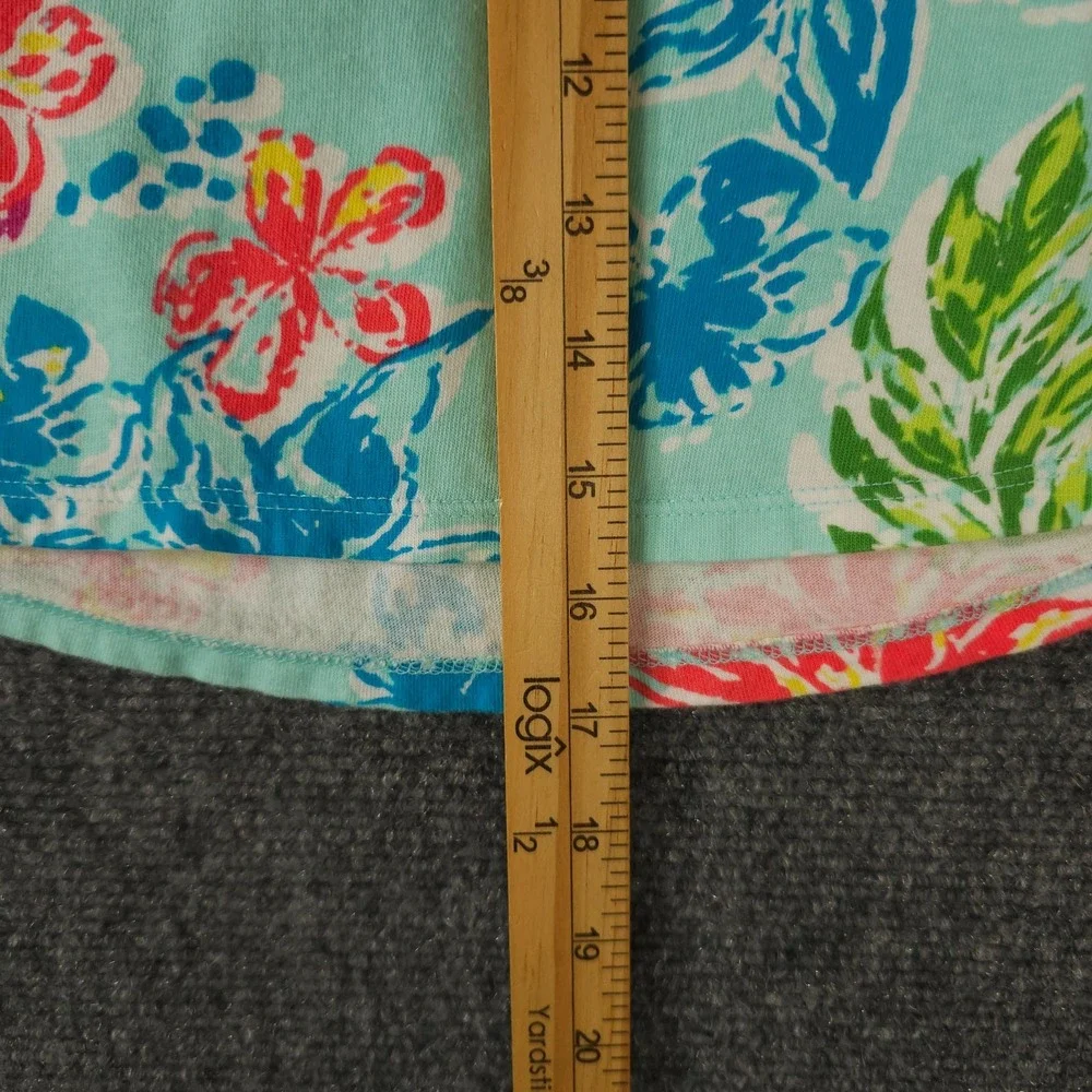 Gymboree‎ Mix N Match Shirt Girls Small 5-6 Blue Green Floral Tropical Crew Neck